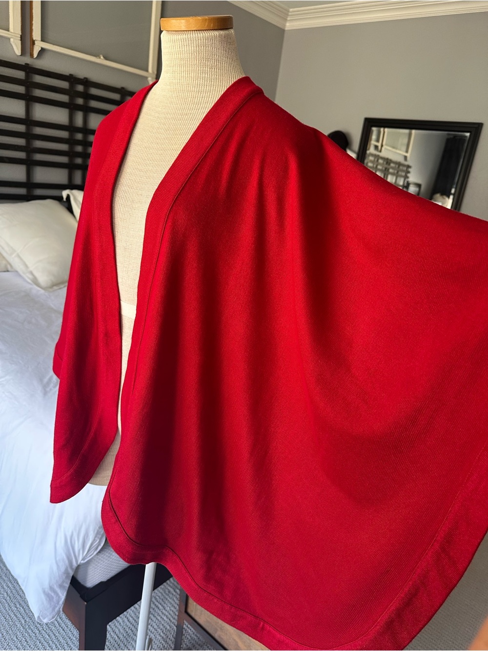 Ann Taylor red wrap sweater, OSFA - Picture 4 of 11